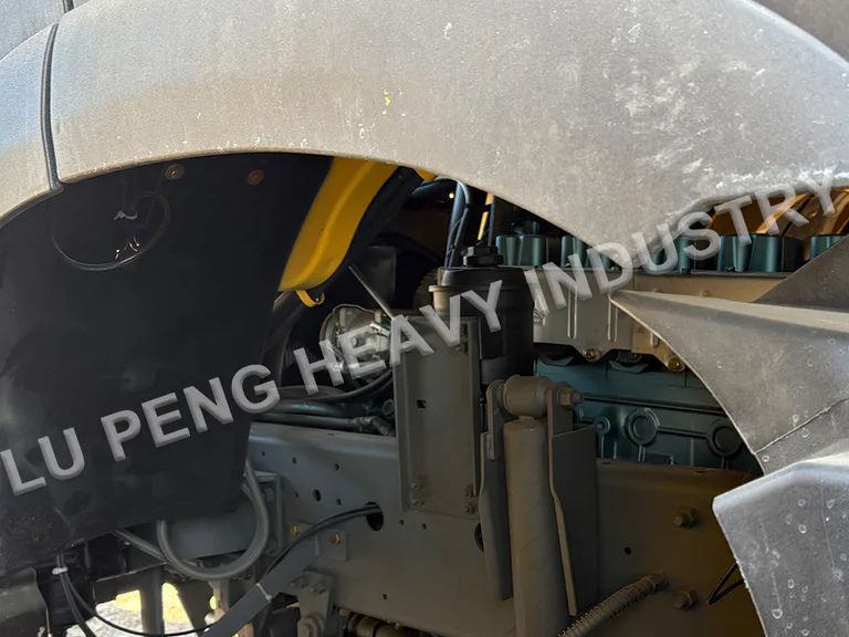 Close view of chassis and suspension components in the yellow HOWO 6x4 product gallery